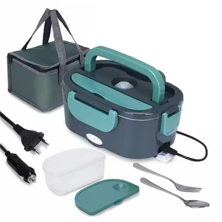 Fiambrera con Calefacción, Fiambrera con Calefacción 3 en 1 (12V/24V/220V), Fiambrera con Calefacción Portátil de 1,5 L, Fiambrera con Calefacción de 40W para Coche, Camión, Casa o Camping(40W) - 1
