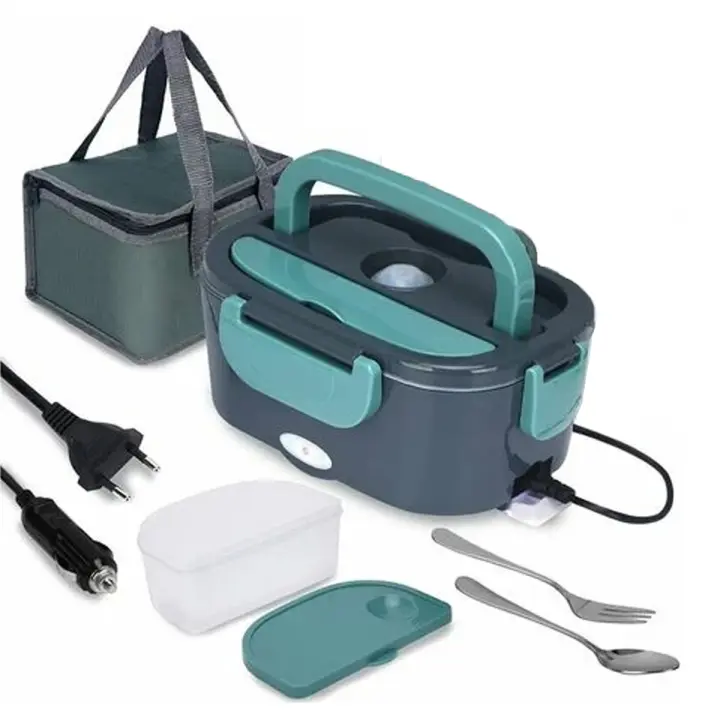 Fiambrera con Calefacción, Fiambrera con Calefacción 3 en 1 (12V/24V/220V), Fiambrera con Calefacción Portátil de 1,5 L, Fiambrera con Calefacción de 40W para Coche, Camión, Casa o Camping(40W) - 1