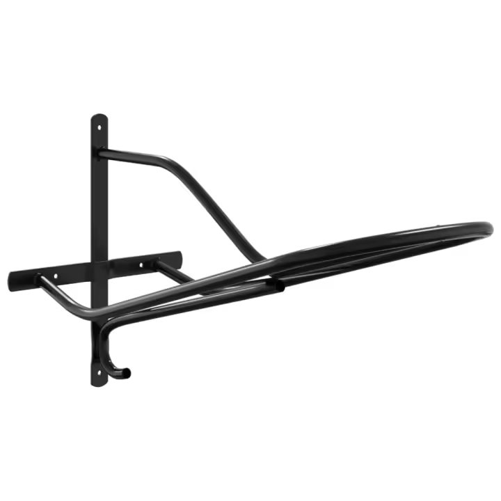 vidaXL Soporte de silla de montura de pared hierro negro - 1
