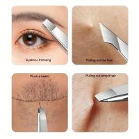 Set De 4 Pinzas Para Cejas De Acero Inoxidable Colores Variados Portátiles Para Pelar Barba Y Cejas Herramienta De Aseo Personal - details 4
