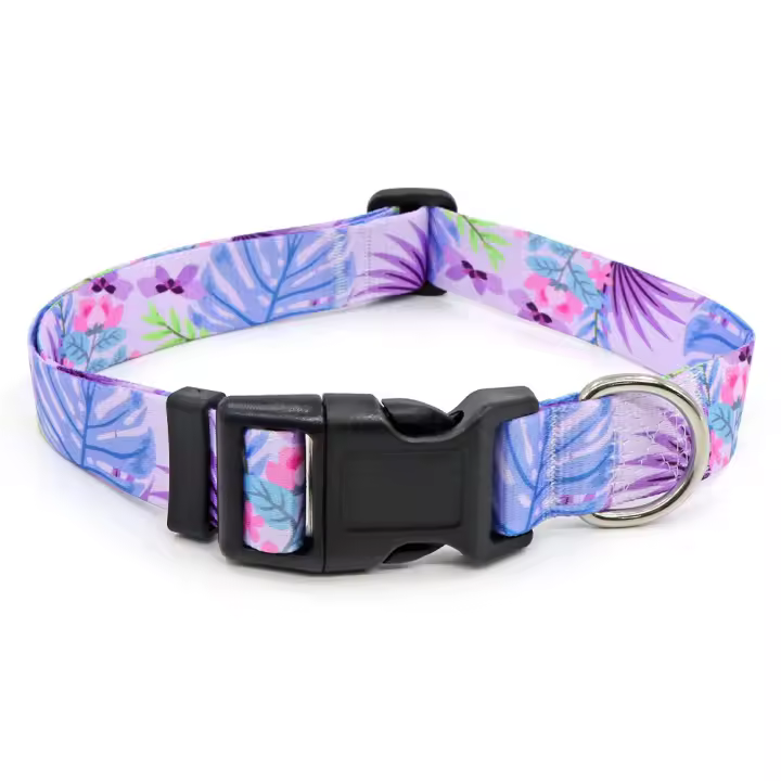Collar Ajustable Para Perros Pequeños Medianos Y Grandes Estilo Floral Para Caminar Collar Para Gatos Y Puppies Suministros Para Mascotas Pitbull - 1