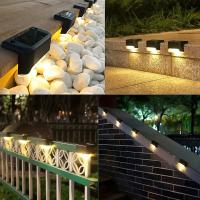 4-PCS Luces De Escalera LED Solares Duraderas Y Ahorradoras De Energía, Impermeables Para Exteriores Ideal Para Pasos Fences - details 0