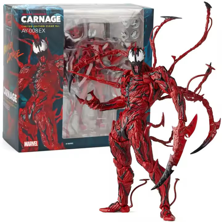 Figura De Acción Venom Cletus Kasady Carnage Anime Legend Yamaguchi Estilo Para the Amazing Spider-Man Regalo De Navidad Para Niños Modelo De Figura De Acción Unisex 18cm PVC - 1