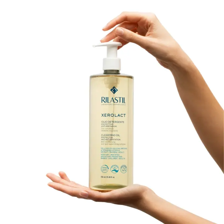 RILASTIL XEROLACT ACEITE de ducha limpiador 750 ml para toda la familia incluidas las pieles con tendencia atópica - 1