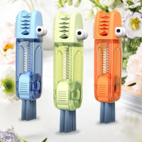 Cepillo De Limpieza Multifuncional Para Botellas Y Tazas 3 En 1 Portátil Limpiador De Tapa Y Espacios Estrechos Ecológico PP Verde/Azul/Ámbar - details 2