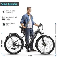 Bicicleta Eléctrica Fafrees FM8 Pro, Neumáticos de Aire de 27.5 Pulgadas, Motor Central de 36V 250W, Velocidad Máxima de 25km/h, Batería de 14.5Ah, Autonomía de 100-120km, Tiempo de Carga de 6-8 Horas, Impermeable - Verde - details 11