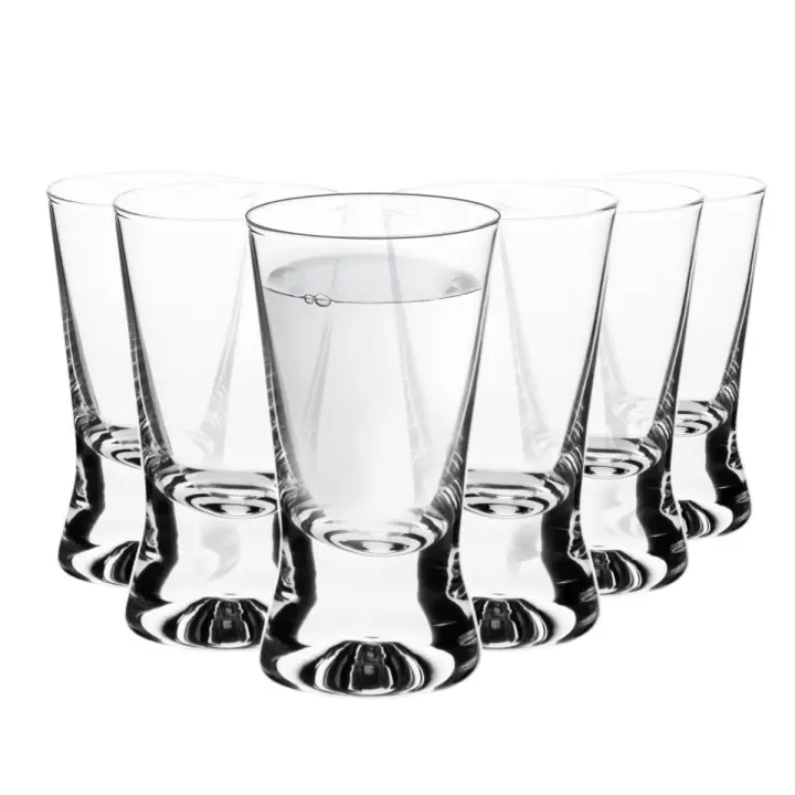 KROSNO Vasos de vodka X-line | Juego de 6 vasos | Vasos de chupito de tequila 25 ML | Vasos de vidrio transparentes | Ideal para el hogar, restaurantes y recepciones | Apto para lavavajillas - 1