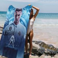 Toalla De Baño CR7 Cristiano Ronaldo Microfibra Suave Absorbente De Agua Transpirable Para Niñas Y Niños Toalla De Playa Decorativa Con Dibujos Animados - details 2
