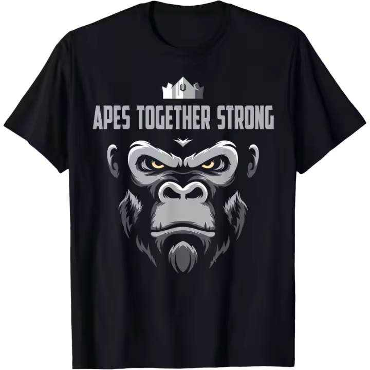 Camiseta de Manga Corta, 100% Algodón, Ropa Unisex para Hombres y Mujeres en 5 Tallas, Camiseta Negra, Cuello redondo con estampado. - 1