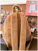 Mochila Estudiantina Capibara De Peluche Grande Y Multifuncional Para Hombres Y Mujeres Bolsa De Felpa Casual Con Gran Capacidad - details 8