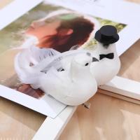 Pareja De Pájaros Simulados En Plástico Pájaros De Amor Y Paz Delfín Figura De Estilo De Paloma Para Adornos De Jardín Y Hogar - details 2