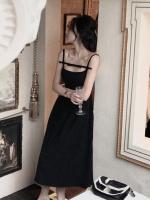 Vestido Corto Elegante De Verano Para Mujer Estilo Coreano Suelto Con Tirantes Solido Vestido De Fiesta Noche A-Line Zipper - details 1