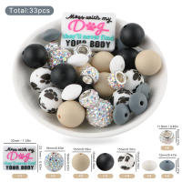 Set De 33 Piezas De Bolas Y Lentiles De Silicona Para Fabricación De Joyas DIY Accesorios Para Pulseras Bolígrafos Y Llaveros - details 5