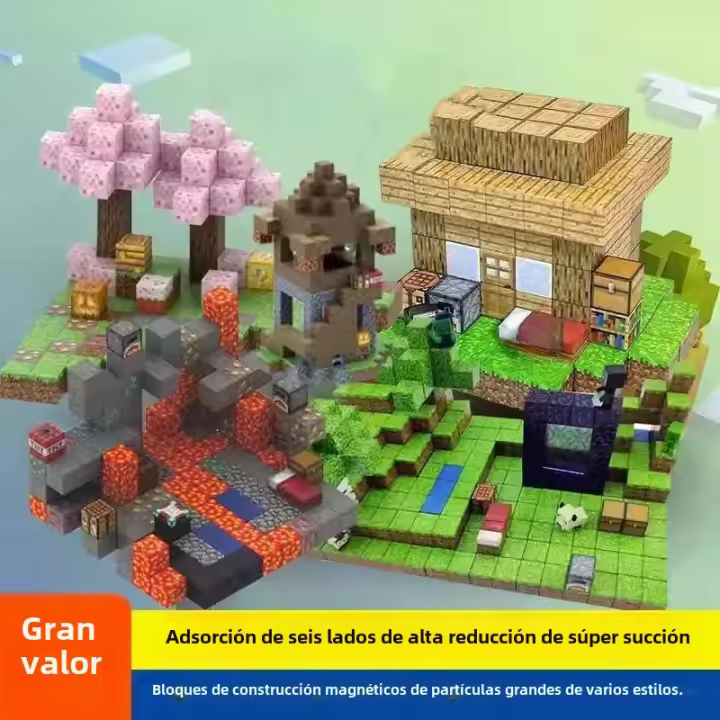 Bloques De Construcción Magnéticos Creativos Para Niños Juguete Educativo DIY Cubo Regalo De Cumpleaños O Navidad - 1