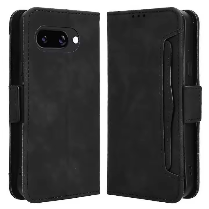 For Google Pixel 9a Leather Case Phone Wallet Cover with Multiple Card Slots - 1