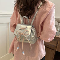 Mochila Casual Para Damas Con Lazo 2024 Nueva Versátil De Material PU Con Lining De Poliéster Bolsa De Hombro Para Mujer - details 10