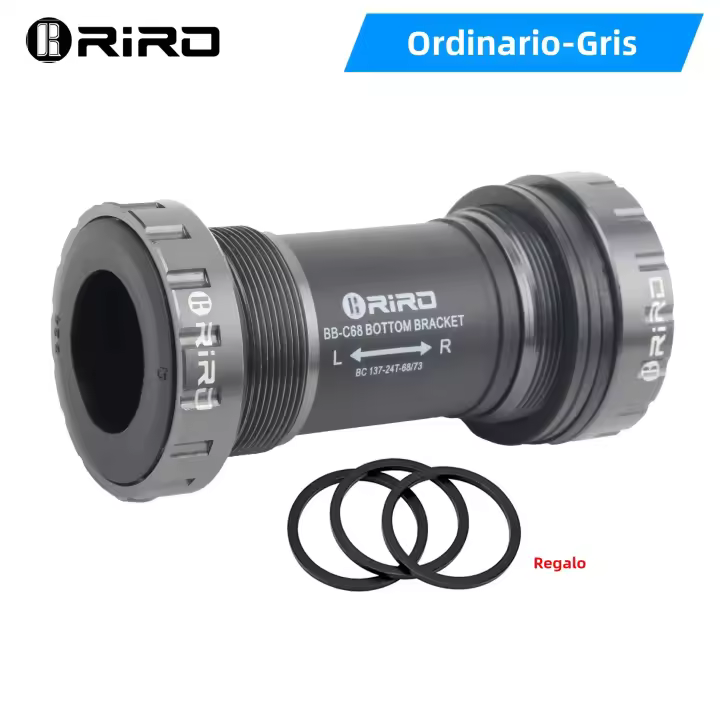 RIRO Engranaje Inferior De Bicicleta De Cerámica BB68/BB92 68/73MM Tornillo Rodamientos Sellados Para MTB Y Bicicletas De Carretera Pieza Universal De Aluminio - 1