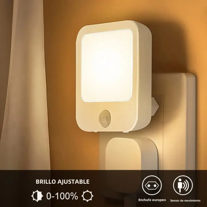 Lámpara Nocturna Con Sensor De Movimiento LED EU Enchufe Para Niños Lámpara De Noche Inalámbrica Para Mesa Del Dormitorio - 1