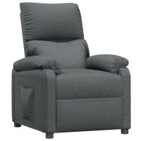 vidaXL Sillón reclinable de tela gris oscuro - details 1