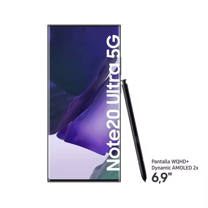 Samsung Galaxy Note20 Ultra 5G Smartphone Android Libre de 6.9" 256GB, Negro (Mystic Black) [Versión US] - 1