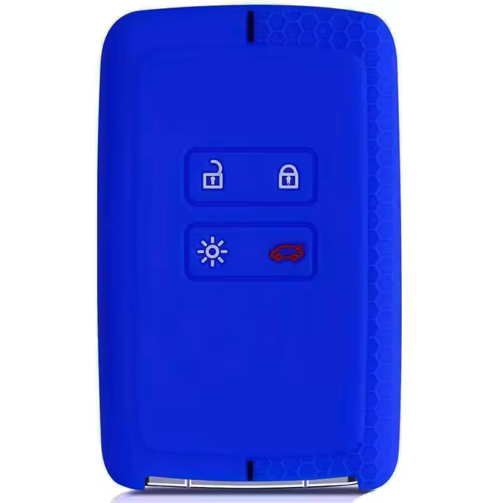 AUTOZOCO Funda Silicona Mando Llave del Coche 4 Botones Compatible con Renault Y Dacia - Funda TPU - Protege Llaves Compatible con Dacia y Renault - Azul - 1