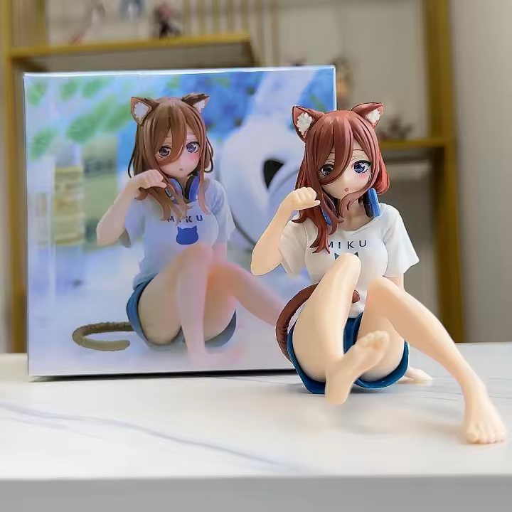 Figura De Anime 10CM Nakano Nino Miku De the Quintessential Quintuplets Modelo De Muñeca Para Decoración De Escritorio Regalos De Cumpleaños Para Niñas Y Niños - 1