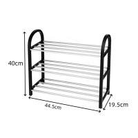 HOGUITA-Organizador de Zapatos de Metal de 5 Niveles con Estructura Negra y Estantes Blancos, Zapatero Funcional y Ahorro de Espacio,Ideal para Entrada, Pasillo y Sala de Estar - details 3