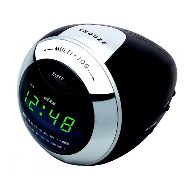 Radio Reloj de Diseño Eltax 4233 con Función de Dormir con Música y Sintonización Analógica - 1