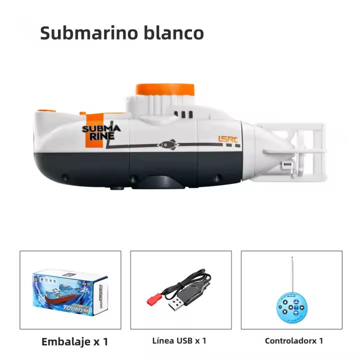 Barco RC Para Niños Juguetes Mini Submarino Control Remoto Impermeable Modelo De Barco Radiocontrolado Regalo Para Niños - 1