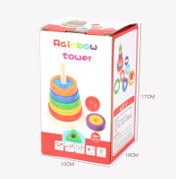 Juguetes Educativos Montessori Para Niños Bloques Arcoíris De Madera Juego De Ensamblaje De Colores Y Formas Entrenamiento De Motricidad Finas Para Bebés Y Niños Pequeños - details 19