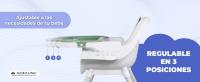 Trona 2 en 1 Mobiclinic Silla de comer Ruedas 360º Ajustable 2 alturas Peso máx 35kg Bandeja y almacenaje Evolutiva Verde blanco Forest - details 2