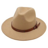 Nueva Moda Sombrero Fedora De Lana Para Hombre Otoño Invierno Amplio Algodón Imitación Paja Mujer Iglesia British Hat - details 4
