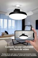 Ventilador De Techo LED 2 En 1 Con Control Remoto Base E27 Convertible Función Timer Dimmable Para Sala De Estar Dormitorio - details 6