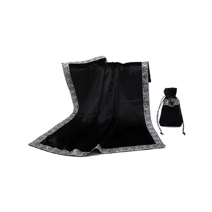 AmuletsShop - Mantel de Tarot Manteles Terciopelo | Metatrón | Negro o Morado | Adivinación - 1