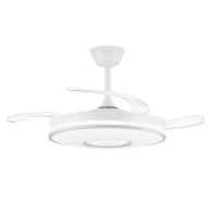 Akunadecor - PROMO Ventilador de techo DECO con motor DC 6 velocidades Tecnología Led muy eficiente 45W tres tonalidades, Control remoto con temporizador, luz REGULABLE en color e intensidad, MEMORIA motor inverter verano/invierno ultra silencioso. - details 0