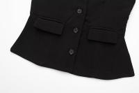 Conjunto De Traje Para Mujer TRAF Con Cuello Colgante Y Chaqueta De Botones Estilo Inglés Pantalones De Cintura Alta Casual - details 13