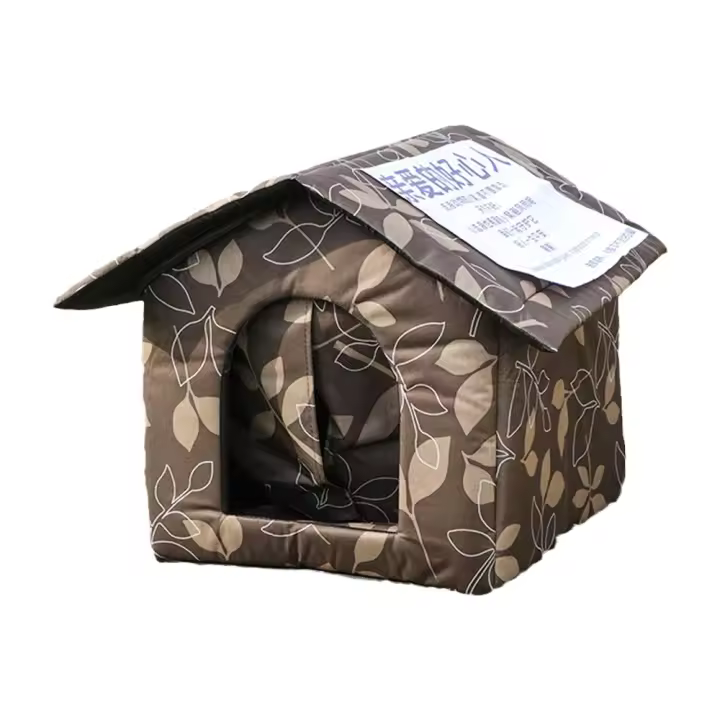 Casa De Gato Impermeable Para Exteriores Calefacción Invierno Cueva Caliente Para Mascotas Pequeñas Cama De Descanso Plegable Y Lavable Para Perro Bebé Suministros - 1