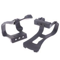 Paquete De 1 Par De Clip De Tela Para Bicicleta Ultra-Ligero Negro Accesorios De Ciclismo Clips De Pie De Pedal Medio Con Tornillos Para Montañas - details 4