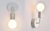Lámpara De Pared LED Minimalista Moderna En Negro Y Blanco Para Dormitorio Sala De Estar Creativa Luz De Fondo Para Pasillo Y Cocina - details 10