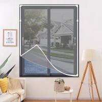 Mosquitera magnética para ventanas con malla de fibra de vidrio ignífuga, marco magnético regulable hasta 100x120 cm y 150x180 cm, ahuyenta insectos, moscas, mosquitos y mantiene el aire limpio. - details 0