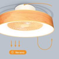 Ventilador de Techo Led Garsaco Fan Niskot, 40W, 57CM, 3 Tipos de Luz, Control Remoto, Efecto Madera - details 3