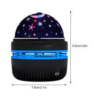 Multifunción LED Sky Estrellado Luz proyección Noche dormitorio atmósfera lámpara giratororia Stageleight proyector - details 4