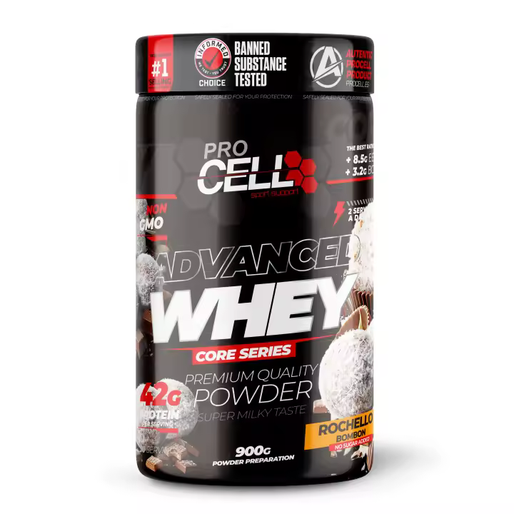 Proteína Concentrada - Whey Core 900gr Rochello Bombon Procell Sport - Suplemento Deportivo Alto en Proteína y  Bajo  en Carbohidratos - 1