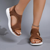 Sandalias De Verano Para Mujer 2024 Cómodas Y Casuales Con Plataforma Y Tacón Medio Talla Grande 43 Material Superior Mesh - details 20