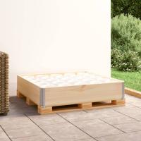 vidaXL Madera Maciza de Pino Caja de Palés 100x100 cm Jardinera Almacenar Color Marrón,  Gris,  Marrón oscuro y mas - details 0