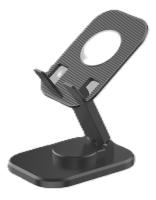 Soporte de Teléfono de Escritorio o de la mesaPRIME-C Base Metálica Plegable, Fijación Fácil con Uso Mano,Uso encima de la mesa Compatible con iPhone y Android, Diseño Estable, Negro - details 2