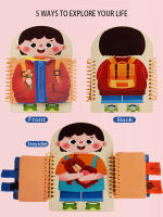 Tablero De Ocupaciones Montessori Para Niños Tablero De Juegos Educativos Tempranos De Madera Para Niños Pequeños Libros Sensory Práctica De Vestir Regalo - details 8