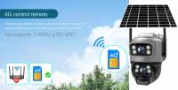 Cámara De Seguridad V380 Dual Lente 4G Con Visión Nocturna Y Detección De Humanos Impermeable 8MP 4K Batería CCTV Monitor Solar PIR - details 0