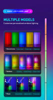 Lámpara De Piso Inteligente RGB 200cm Tuya Control Remoto Por App Luz De Ambiente LED Moderna Decoración De Fiestas - details 12