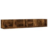 vidaXL Mueble de pared madera de ingeniería 99x18x16,5 cm Blanco, Negro, Roble Sonoma Mueble Almacenaje Estantería para Oficina, Estudio, Dormitorio Estantería/Librería/ mueble de Almacenamiento - details 4